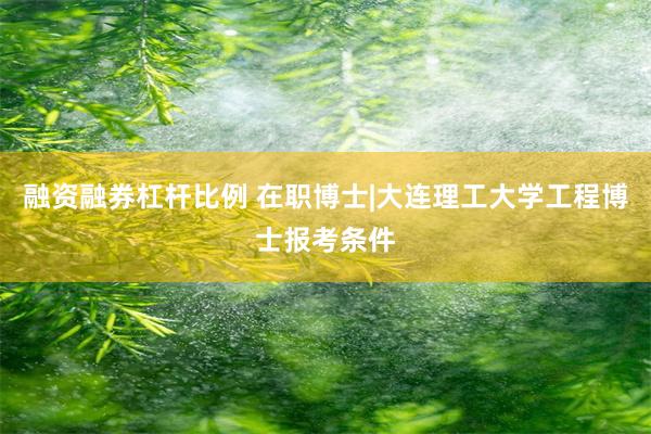 融资融券杠杆比例 在职博士|大连理工大学工程博士报考条件