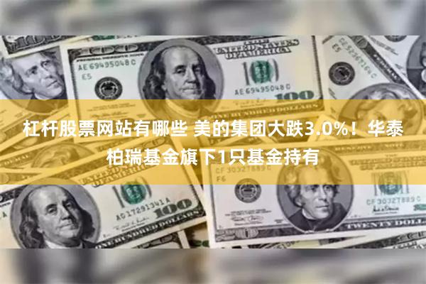 杠杆股票网站有哪些 美的集团大跌3.0%！华泰柏瑞基金旗下1只基金持有