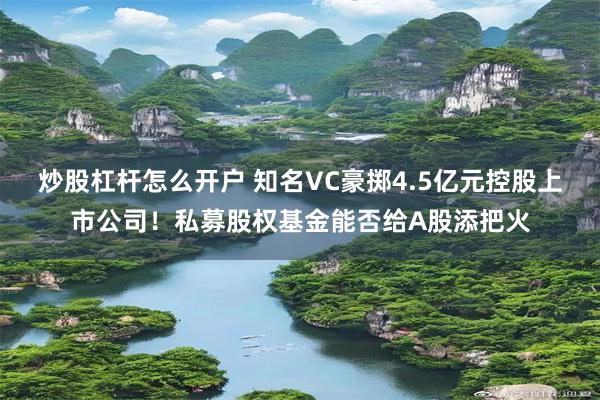 炒股杠杆怎么开户 知名VC豪掷4.5亿元控股上市公司！私募股权基金能否给A股添把火